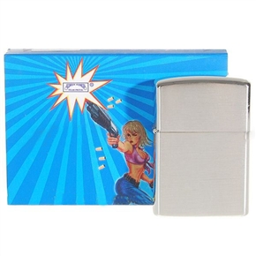 BuySKU68847 Nice Oil Lighter with Protective Steel Case - Silver