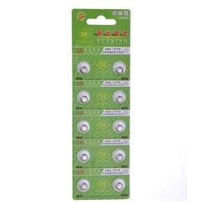 BuySKU68168 1.55V SUNKING AG4/377A Alkaline Button Cell Battery (10pcs/set)