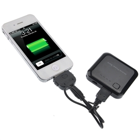 BuySKU68320 2000mAh Mini Mobile Power Bank Backup Battery with LED Light for iPad /iPhone /Nokia /HTC /BlackBerry /MP4 (Balck)