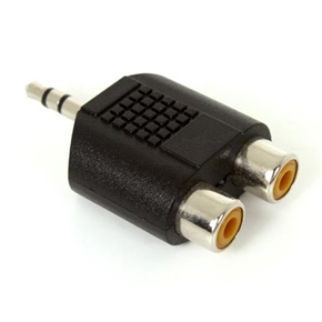 BuySKU65990 3.5mm Stereo Male to Two RCA Female Adapter (Black)
