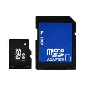BuySKU65940 4GB TF Micro SDHC Memory Card with Micro SD Card Adapter - Black