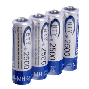 BuySKU65928 BTY AA Ni-MH Rechargeable Battery 2500mAh (4pcs/set)