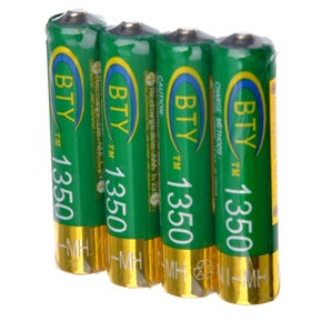 BuySKU68258 BTY AAA Ni-MH Rechargeable Battery 1350mAh (4pcs/set)