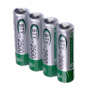 BuySKU68282 BTY HR6 AA Ni-MH Rechargeable Battery 2500mAh 1.2V (4pcs/set)