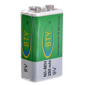 BuySKU65963 BTY Ni-MH Rechargeable Battery 280mAh 9V