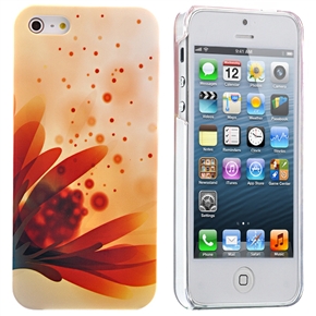 BuySKU68405 Beautiful Flower Pattern IMD Technology Hard Protective Back Case Cover Shell for iPhone 5