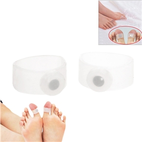 BuySKU68222 Body Slimming Healthy Silicone Magnetic Toe Rings - One Pair (Translucent White)