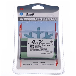 BuySKU68274 GODP GD-104 3.6V 850mAh Cordless Phone Ni-MH Rechargeable Battery