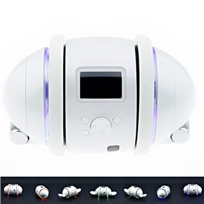 BuySKU68508 ICUBOT 4GB 1.0-inch LCD Bluetooth DIY Programmable IR Remote MP3 Dancing Robot Speaker with LED Light (White)