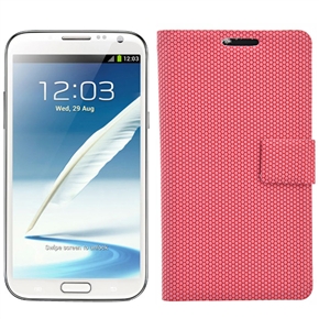 BuySKU68512 Left-right Open Football Pattern PU Protective Case Cover with Card Holders for Samsung Galaxy Note II /N7100 (Rosy)