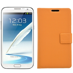 BuySKU68510 Left-right Open Football Pattern PU Protective Case Cover with Card Holders for Samsung Galaxy Note II /N7100 (Orange)