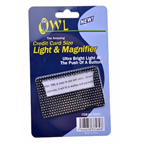 BuySKU68134 OWL Portable Credit Card Shape Magnifier with LED Light