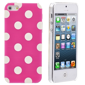 BuySKU68381 Stylish Dots Pattern Hard Protective Back Case Cover for iPhone 5 (Rosy)