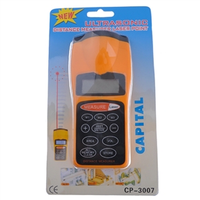BuySKU68149 Ultrasonic Infrared Distance Meter Distance Measurer with Laser Point (Orange)
