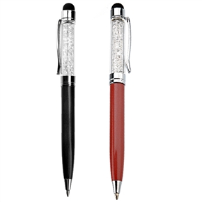BuySKU67939 Universal 2-in-1 Capacitive Touch Screen Stylus Pen Ball Point Pen for iPad /iPhone /iPod - 2 pcs/set (Black & Red)