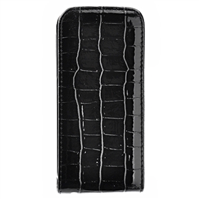 BuySKU68323 Up-down Open Style Crocodile Skin PU Protective Case Cover with Inner Hard Back Case for iPhone 5 (Black)