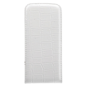 BuySKU68324 Up-down Open Style Crocodile Skin PU Protective Case Cover with Inner Hard Back Case for iPhone 5 (White)