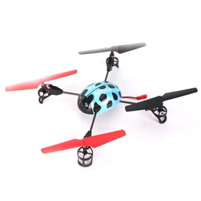 BuySKU68024 WLtoys V929 2.4GHz 4-Channel 4-axis R/C Mini UFO X-copter 3D Flying Ladybird with LCD Remote Controller (Blue)