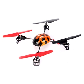 BuySKU68025 WLtoys V929 2.4GHz 4-Channel 4-axis R/C Mini UFO X-copter 3D Flying Ladybird with LCD Remote Controller (Red)