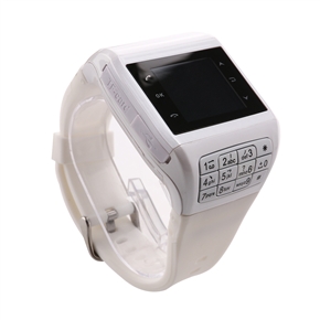BuySKU52432 1.2" Touch Screen Single-SIM Unlocked Watch Cell Phone with Bluetooth (White)