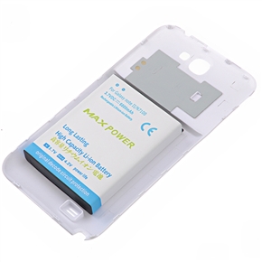 BuySKU68648 3.7V 6800mAh Rechargeable Li-ion Battery with Hard Plastic Back Case for Samsung Galaxy Note II /N7100 (White)