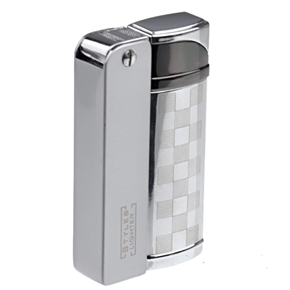 4 in 1 Metal Cigarette Lighter with Scissors, Knife & Clippers (Silver)