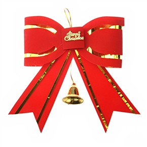 BuySKU69007 Beautiful Bowknot Shaped Xmas Christmas Pendant Christmas Decoration Ornament (Red)