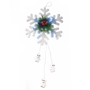 BuySKU68999 Beautiful White Foam Snowflake Xmas Pendant Christmas Decoration Ornament