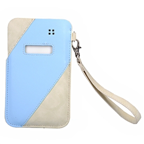 BuySKU69099 Fashion BASEUS PU Protective Case Cover Pouch with Detachable Strap for Samsung Galaxy S III /I9300 (Beige & Blue)