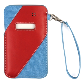 BuySKU69100 Fashion BASEUS PU Protective Case Cover Pouch with Detachable Strap for Samsung Galaxy S III /I9300 (Red & Blue)