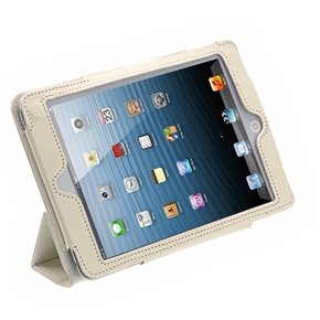 BuySKU68642 Fashion Smart PU Protective Case Cover with Sleep Function & Magnetic Stand for iPad Mini (White)