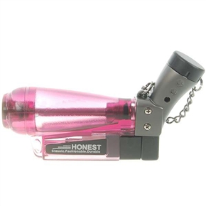 HONEST 1300-C Transparent Windproof Butane Jet Cigarette Lighter (Purple)