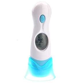BuySKU68701 IT-201 4-in-1 Non-touch Infrared Digital Ear Forehead Thermometer with Clock & Backlight