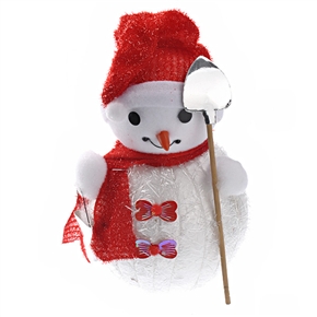 BuySKU69031 Lovely Snowman Shaped Christmas Decoration Ornament - Medium Size (Red)