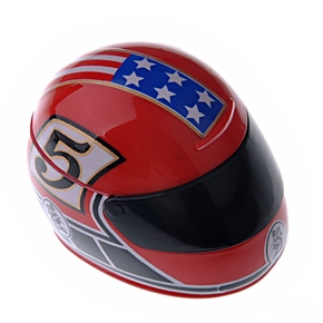 BuySKU68871 Motorcycle Helmet Design Refillable Butane Windproof Cigarette Lighter (Red)