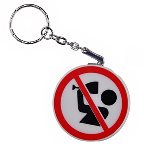 No Drinking Sign Lighter Cigarette Lighter Butane Lighter with Keychain (White)