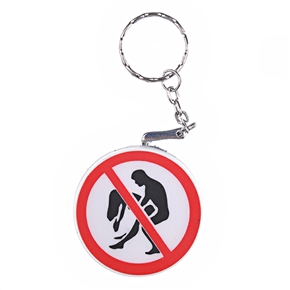 No Lovemaking Sign Cigarette Lighter Butane Lighter with Keychain (White)