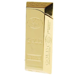 BuySKU68963 Shiny Butane Cigarette Lighter in Gold Bullion Shape (Golden)