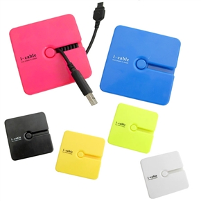 BuySKU69130 Simple Square Shaped Cable Cord Winder Cable Holder (Random Color)
