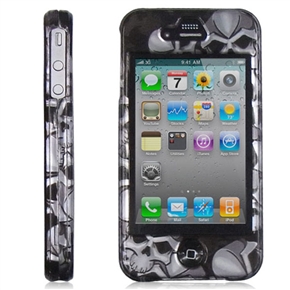 BuySKU69171 Skull Style Crystal Case Shell Skin Cover for iPhone 4 (Grey)