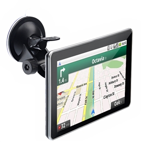 BuySKU69603 710 7-inch Resistive Screen Windows CE 6.0 Car GPS Navigator with Media Player/AV-in/Bluetooth/4GB TF Card (Black)