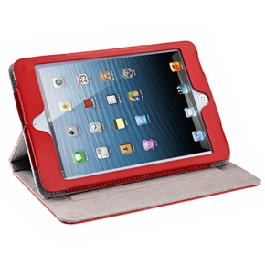 BuySKU69429 Cute Magic Girl Style PU Protective Case Cover Pouch with Stand & Magnetic Closure for iPad mini (Red)