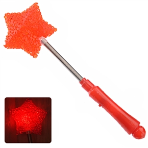 BuySKU69760 Cute Star-shaped Style 3-mode Flashing LED Glow Stick Wand (Red)