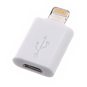 BuySKU69307 Micro USB 5-pin Female to 8-pin Male Converter Adapter for iPhone 5/iPad mini/iPad 4/iPod touch 5/iPod nano 7 (White)