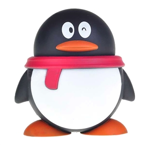 BuySKU69577 Mini USB Rechargeable Stereo Speaker with Male Penguin Shape