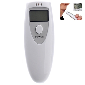 BuySKU69471 Portable LCD Display Digital Breath Alcohol Tester with Audible Alert (White)