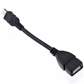 Portable Mini USB 5-pin Male to USB Female OTG Cable Adapter for Tablet PCs /Mobile Phones (Black) 