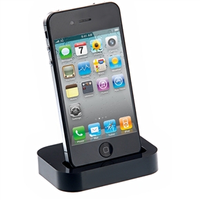 BuySKU69652 Portable Sync Charging Base Dock Cradle Docking Station with 3.5mm Audio-Out for iPhone 3GS /iPhone 4 /iPhone 4S (Black)