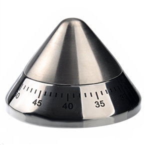 BuySKU69441 Stainless Steel Cone-shaped 60-minutes Kitchen Timer Reminder (Silver)