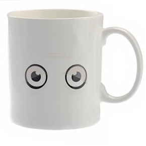 BuySKU69651 Unique Heat-sensitive Color Changing Wake-up Magical Mug Coffee Cup (White)